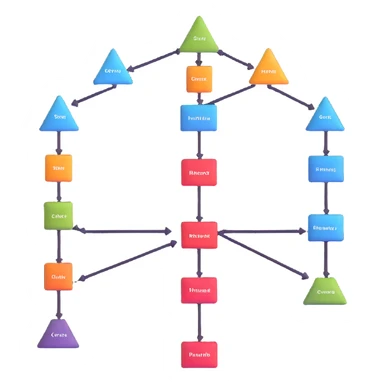 information hierarchy flowchart sticker