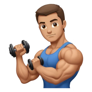 guy how to do bicep curls sticker