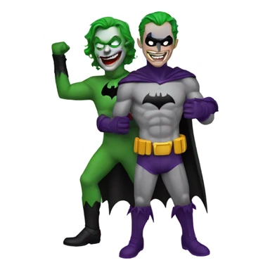 Batman fighting joker sticker