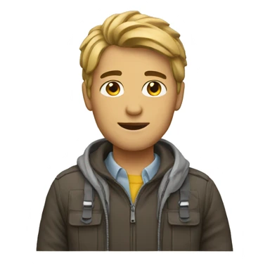 create a man wearing classes sticker