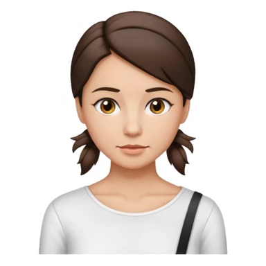 mom tie her brunette hair low and put on one side of shoulder  sticker