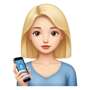 beautiful girl with phone sticker