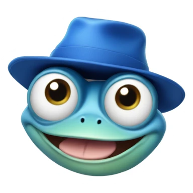 crazy frog in blue cap sticker