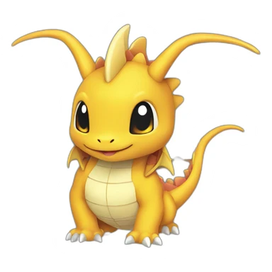 Dragonit chibi pokemon sticker