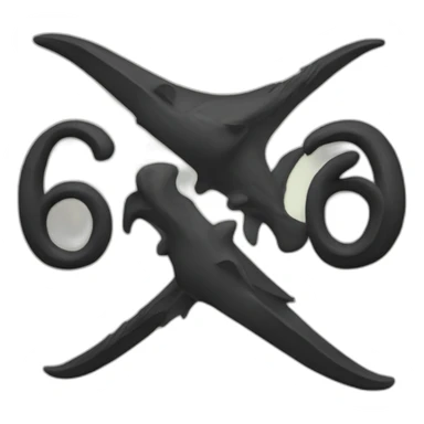 then number 666 in the style of the 100 emoji sticker