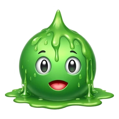 slimy green goo ball sticker
