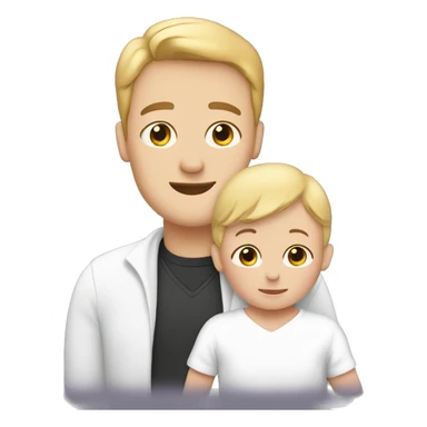 White dad, biracical mom and white baby boy  sticker