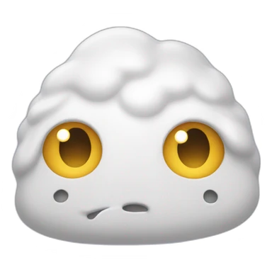 White slime on face sticker