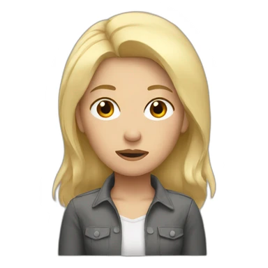 women white with blonde hair tired up sticker