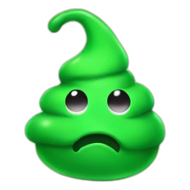 Green poop Halloween sticker