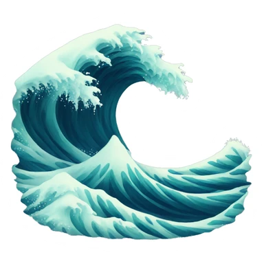Wave sent with love sticker