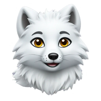 An arctic fox showing piece  sticker