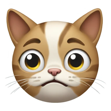 crying cat with tears sticker