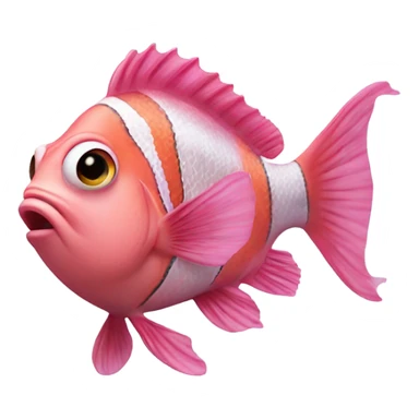ikan nemo pink sticker