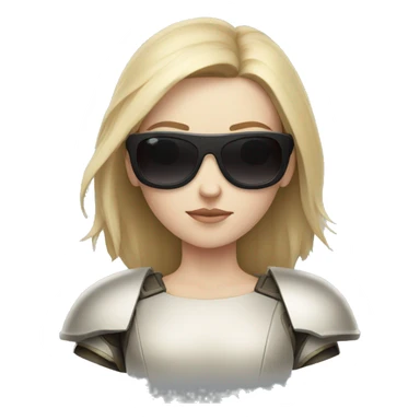 Pale-skinned Girl warrior with dark sunglasses sticker
