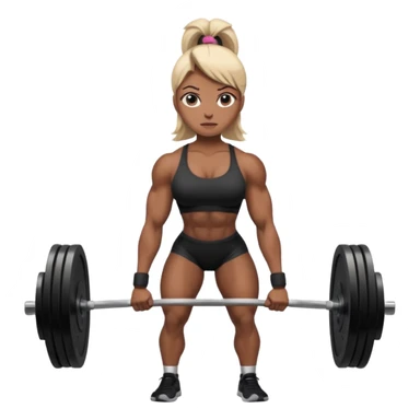 Deadlift woman black sticker