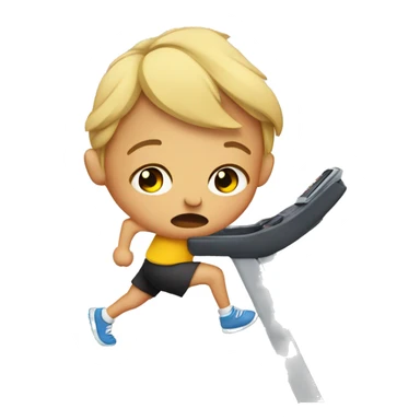 Crying while running on treadmill sticker