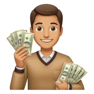 Money smiling sticker
