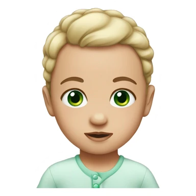 Babyborn with green eyes sticker