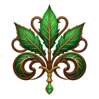 Wiz 101 casting sigil brown and green leaf life school inspired  sticker