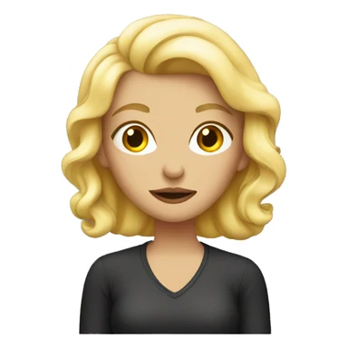 blonde girl smokes sticker