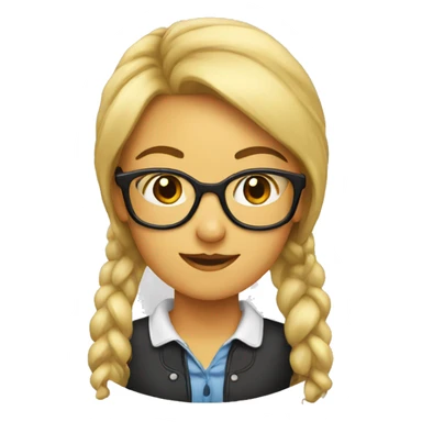 girl nerd emoji sticker