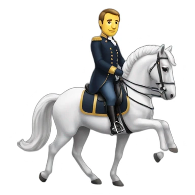 Macron sur un cheval sticker