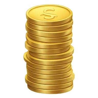 stack of gold coins sticker