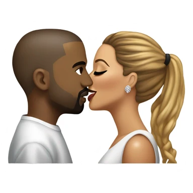 Kanye west kissing Beyoncé  sticker