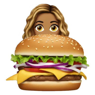 Beyoncé eats a humburgers sticker