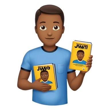 Duas Testemunha de jeová pregando com um display de revistas com JW na frente sticker