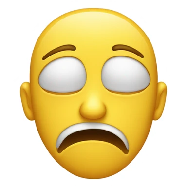 Yellow face emoji with under eye bags stressed sticker