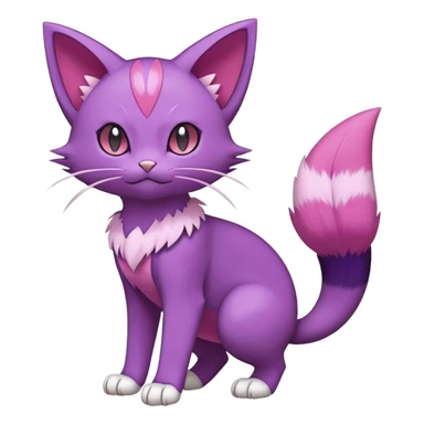 Purrloin-Skitty-Pokémon-Fakémon-hybrid-creature (full body) sticker