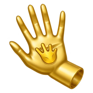 Eine goldene Hand, die den Daumen nach oben streckt sticker
