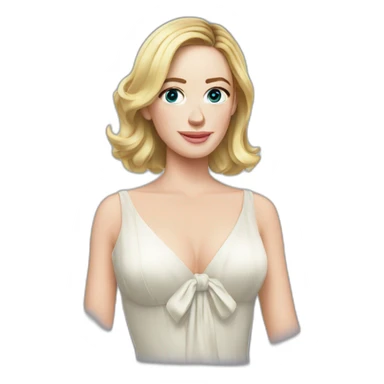 blonde Emily blunt wearing dress sticker