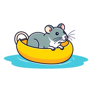 Rat river float sticker
