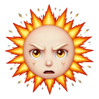 The star eyes emoji like this 🤩but way more aggressive with like explosions in the eyes sticker