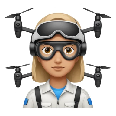 Teen with FPV goggles,Drone Pilot sticker