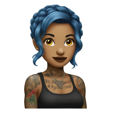 Tattooed girl sticker