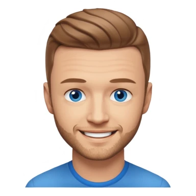 Justin Timberlake blue eyes, light brown hair sticker