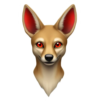 A dangerous looking body jackal with bright red eyes
 sticker