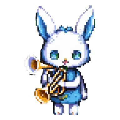 Character with trumpet-shaped ears sticker