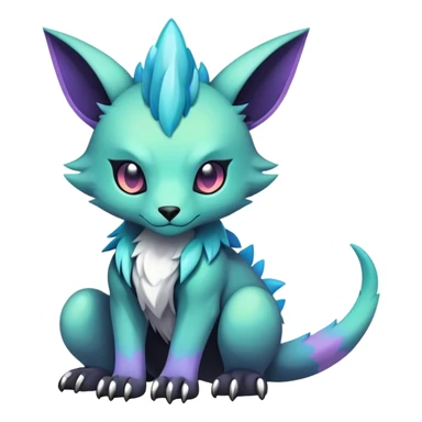 cool colorful dark pastel edgy fantasy animal hybrid Fakemon full body sticker