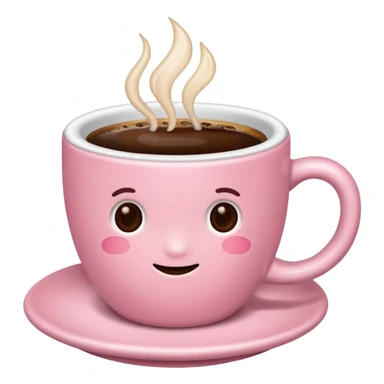 light-pink cup of coffee, no details sticker