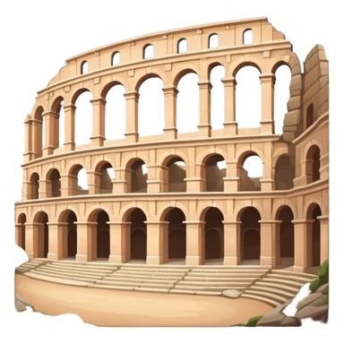 Pula Arena Landmark Emoji – Depicting the Roman amphitheater with its large stone arches. sticker