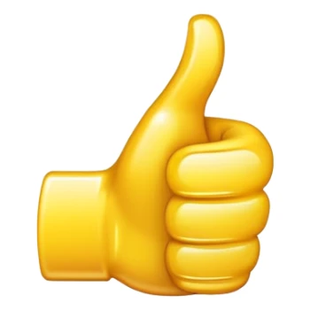 small yellow thumbsup sticker