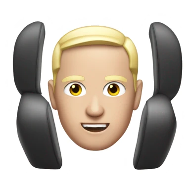 Red Tesla that says Eminem sticker