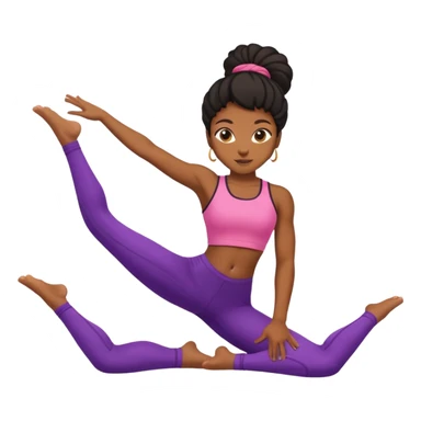 Black girl doing the splits sticker