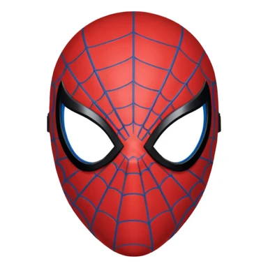 Spider movie mask black eyes emoji  sticker