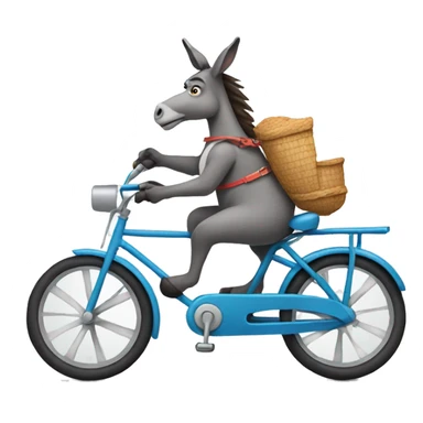Donkey riding a bike sticker